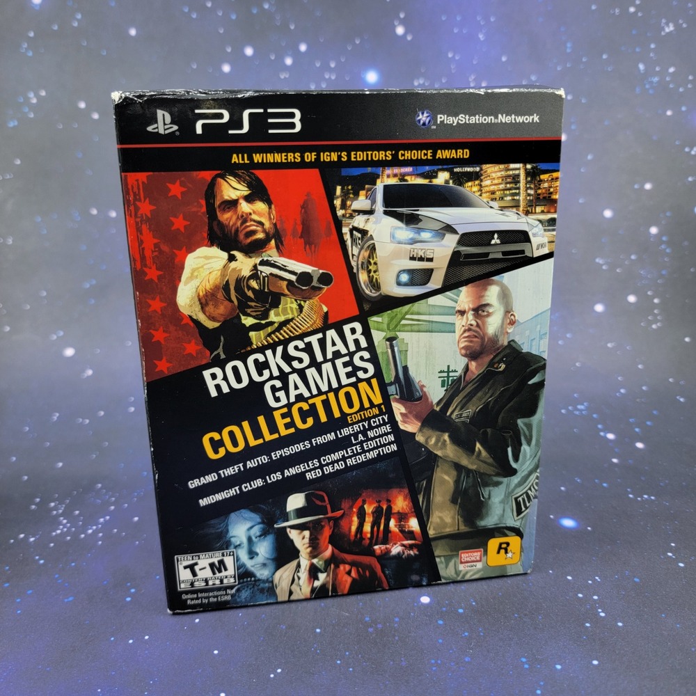 Rockstar Games Collection Edition 1 PS3 GTA RDR LA Noire Midnight Club Bundle
